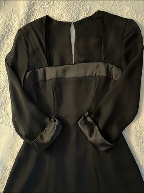 Black Georgette Performance Dress (Stage Accents Eloquence #8848)